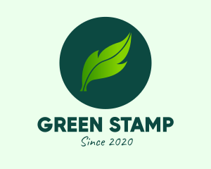 Green Organic Leaf logo design