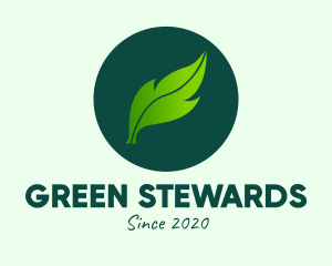 Green Organic Leaf logo design