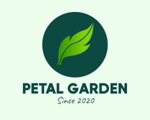 Green Organic Leaf logo design