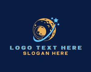 Moon Astronaut Star logo