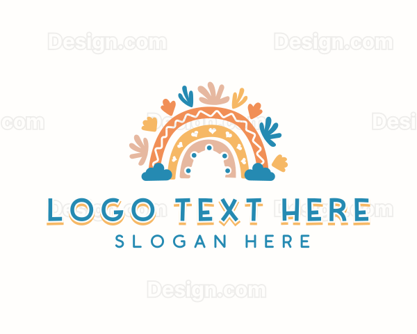 Boho Kindergarten Rainbow Logo