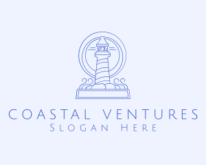 Coastal Lighthouse Tower logo design