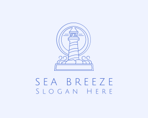 Coastal Lighthouse Tower logo design