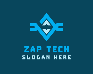 Tech Robotic Diamond  logo design