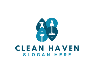 Cleaning Tools Housekeeping logo design