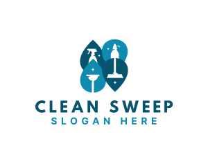 Cleaning Tools Housekeeping logo design