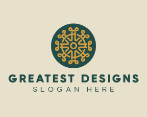 Pattern Design Craft Circle logo design