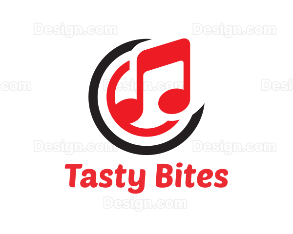 Red Musical Note Logo
