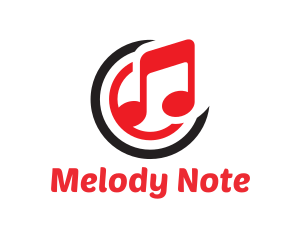 Red Musical Note logo