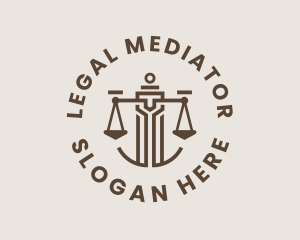 Legal Column Scale  logo design