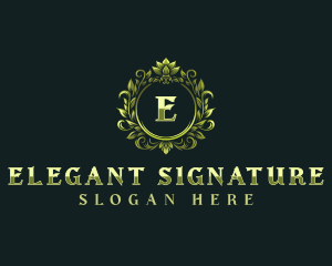 Floral Elegant Crest logo design