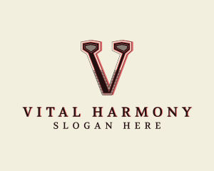 Stylish Studio Brand Letter V logo design