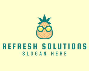 Cool Tropical Pineapple logo design