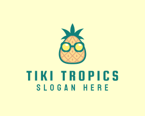 Cool Tropical Pineapple logo design