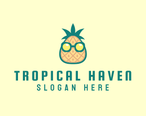 Cool Tropical Pineapple logo design