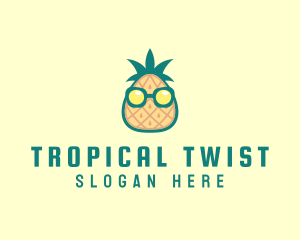 Cool Tropical Pineapple logo design