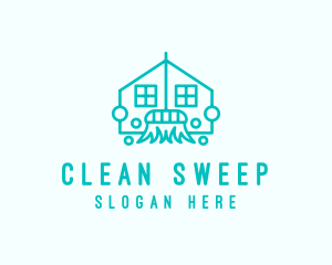 Home Cleaning Mop logo design