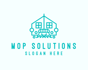 Home Cleaning Mop logo design