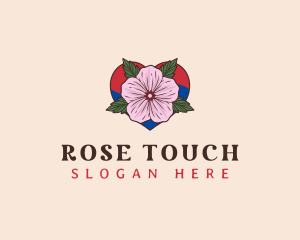 Korean Rose Flower logo