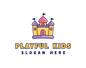 Inflatable Kids Castle logo design