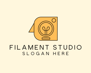 Camera Flash Bulb  logo design