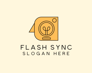 Camera Flash Bulb  logo design