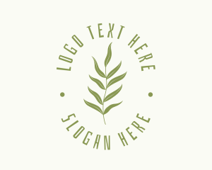 Tropical Fern Leaf Plant logo