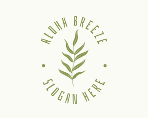 Tropical Fern Leaf Plant logo design