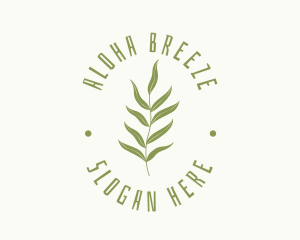 Tropical Fern Leaf Plant logo