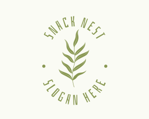 Tropical Fern Leaf Plant logo design