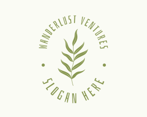 Tropical Fern Leaf Plant logo