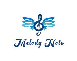 Flying Musical Note logo