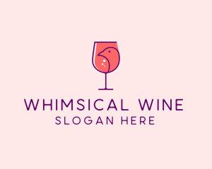 Bird Wine Tasting  logo design