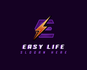 Electrical Power Letter E logo design