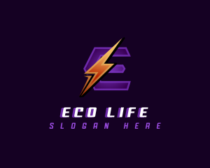 Electrical Power Letter E logo design