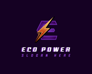 Electrical Power Letter E logo design