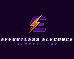 Electrical Power Letter E logo design