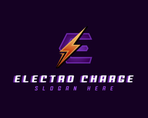 Electrical Power Letter E logo design