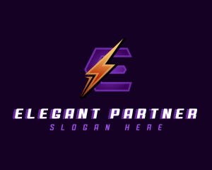 Electrical Power Letter E logo design