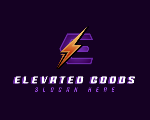 Electrical Power Letter E logo design