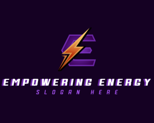 Electrical Power Letter E logo design