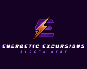 Electrical Power Letter E logo design