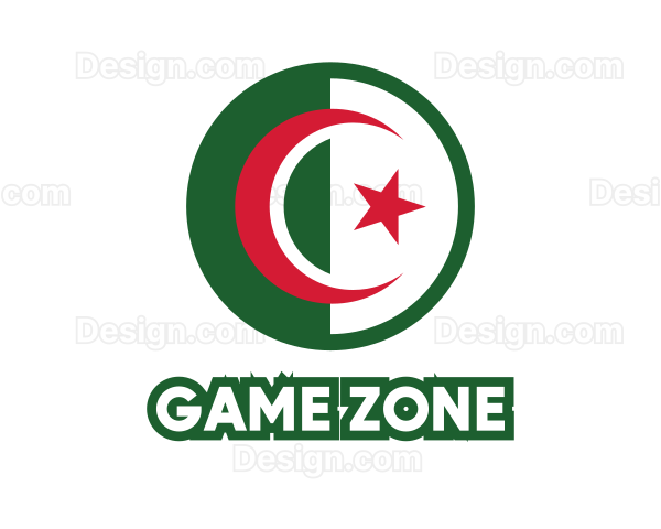 Circle Algeria Flag Logo