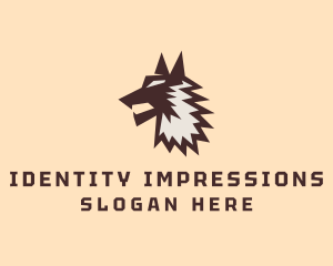Wild Wolf Character logo