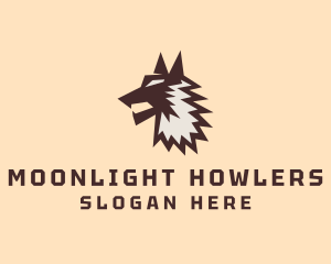 Wild Wolf Character logo