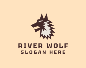 Wild Wolf Character logo