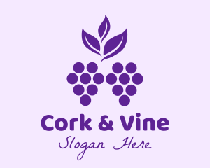 Purple Organic Grapes logo design