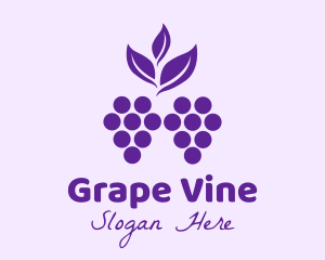 Purple Organic Grapes logo design