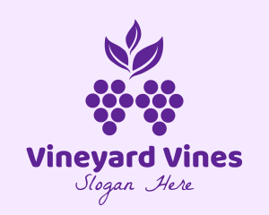 Purple Organic Grapes logo design