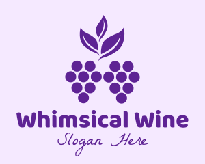 Purple Organic Grapes logo design